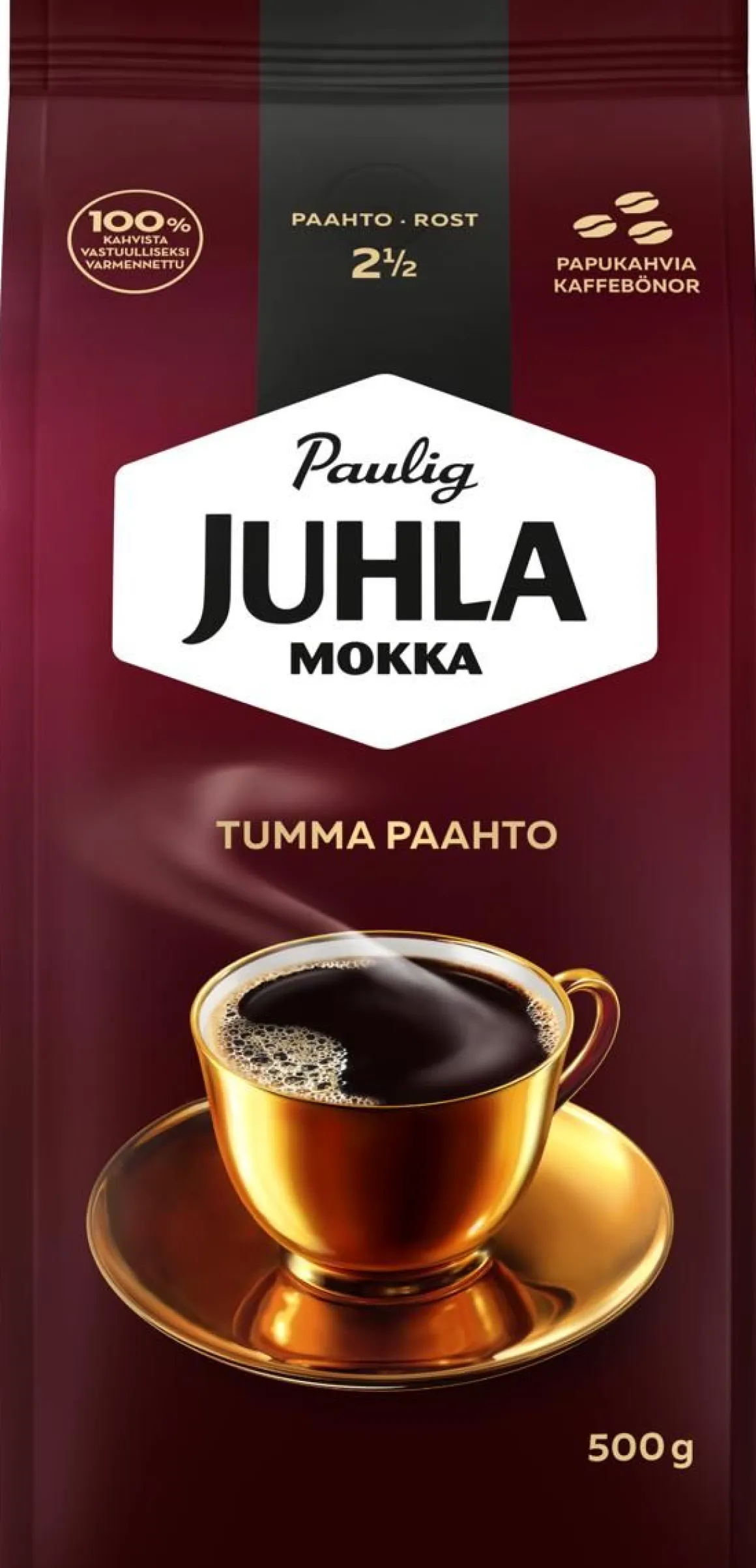 PAULIG JUHLA MOKKA TUMMA PAAHTO PAPU 500 G
