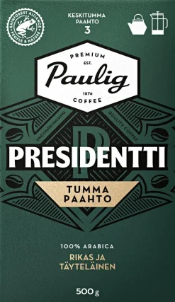 PAULIG PRESIDENTTI TUMMA PAAHTO PANNU 500 G