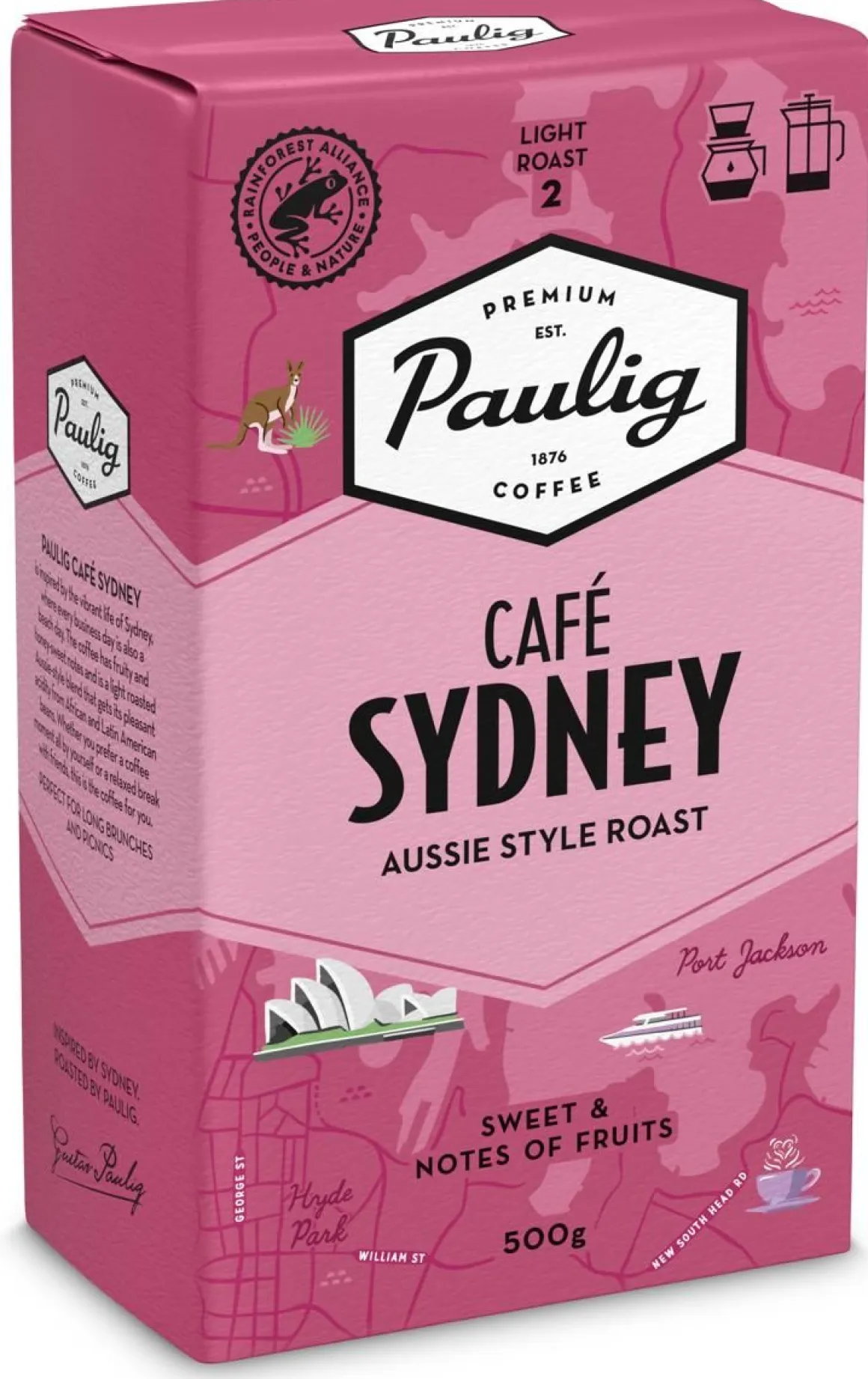 PAULIG CAFE SYDNEY HIENOJAUHETTU KAHVI 500 G