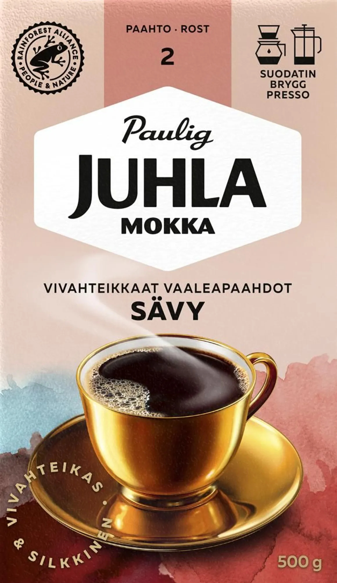PAULIG JUHLA MOKKA SÄVY SUODATINJAUHATUS 500 G