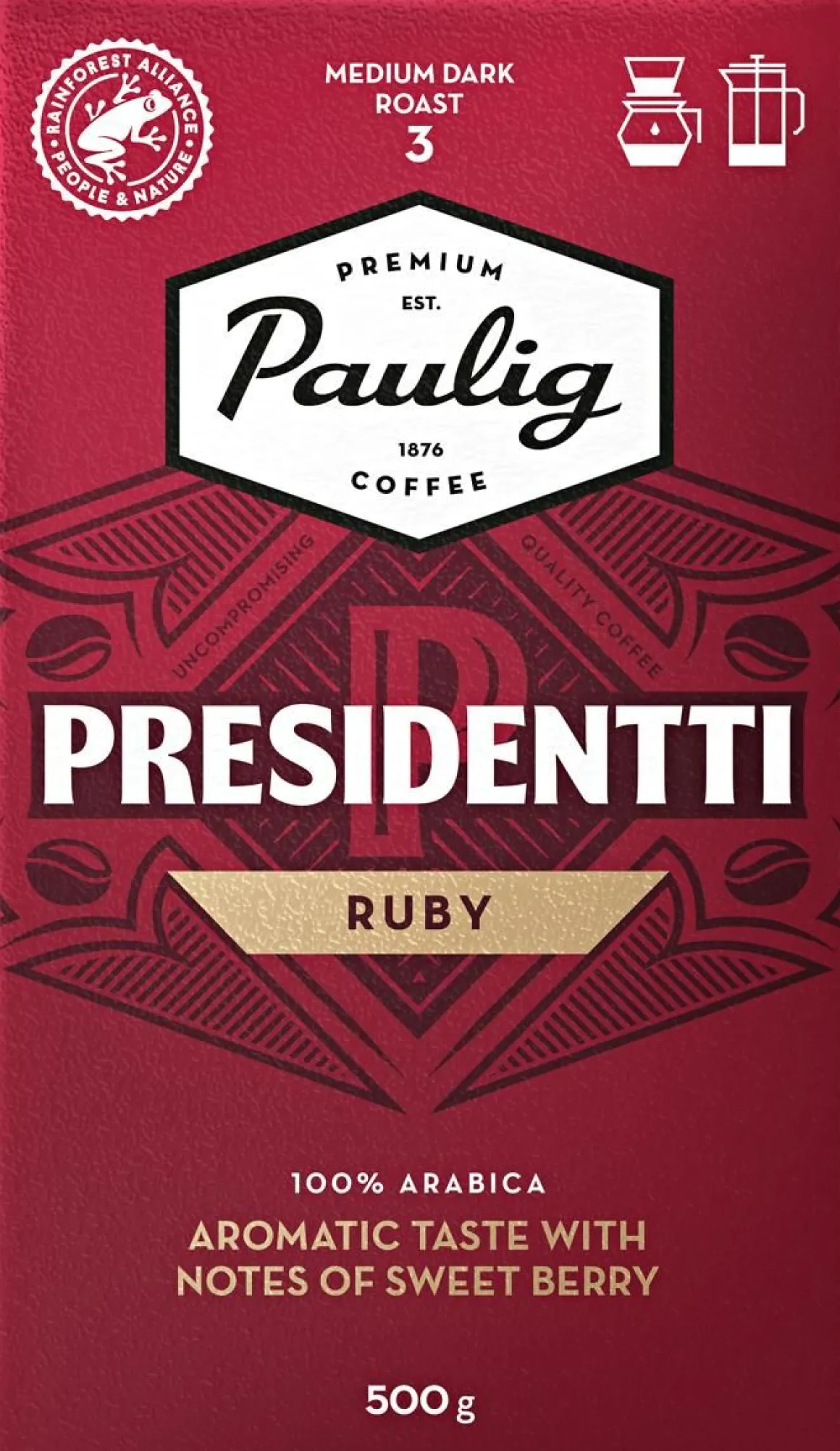 PAULIG PRESIDENTTI RUBY SUODATIN 500 G