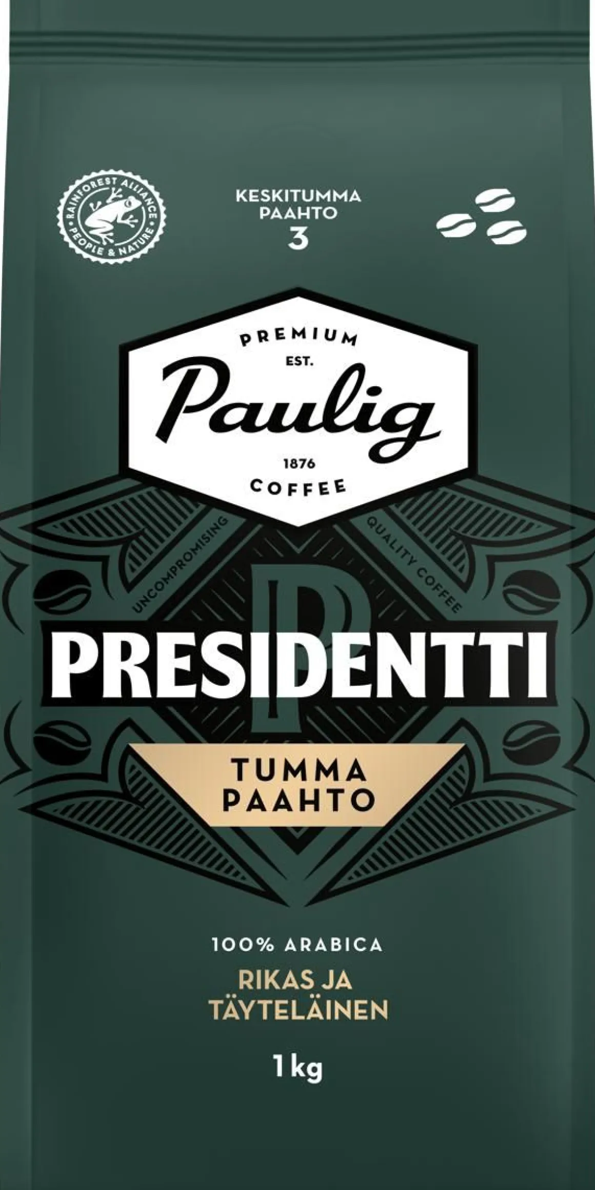 PAULIG PRESIDENTTI TUMMAPAAHTO PAPUKAHVI