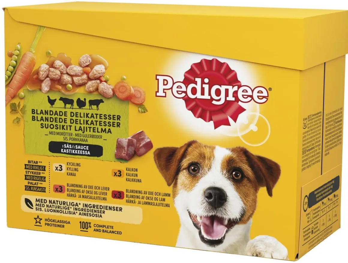 PEDIGREE ADULT KASTIKELAJ. 12X100G 1,2 KG