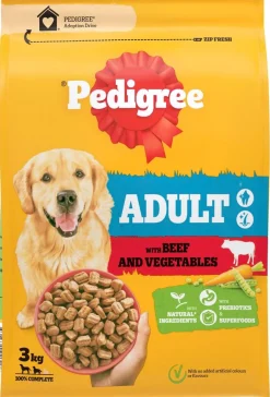 PEDIGREE ADULT HÄRKÄÄ JA KASVIKSIA 3 KG