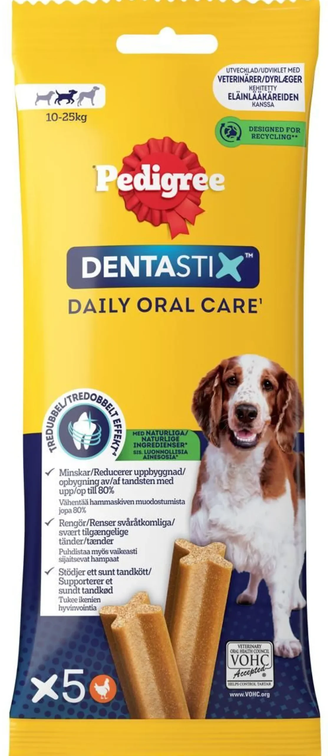 PEDIGREE DENTASTIX MEDIUM 5KPL 128 G