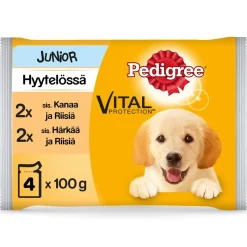 PEDIGREE JUNIOR HYYTELÖLAJ. 4X100G 400 G