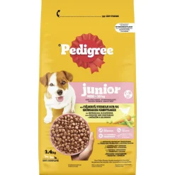 PEDIGREE JUNIOR <10KG SIIPIKARJAA JA KASVIKSIA 1,4 KG