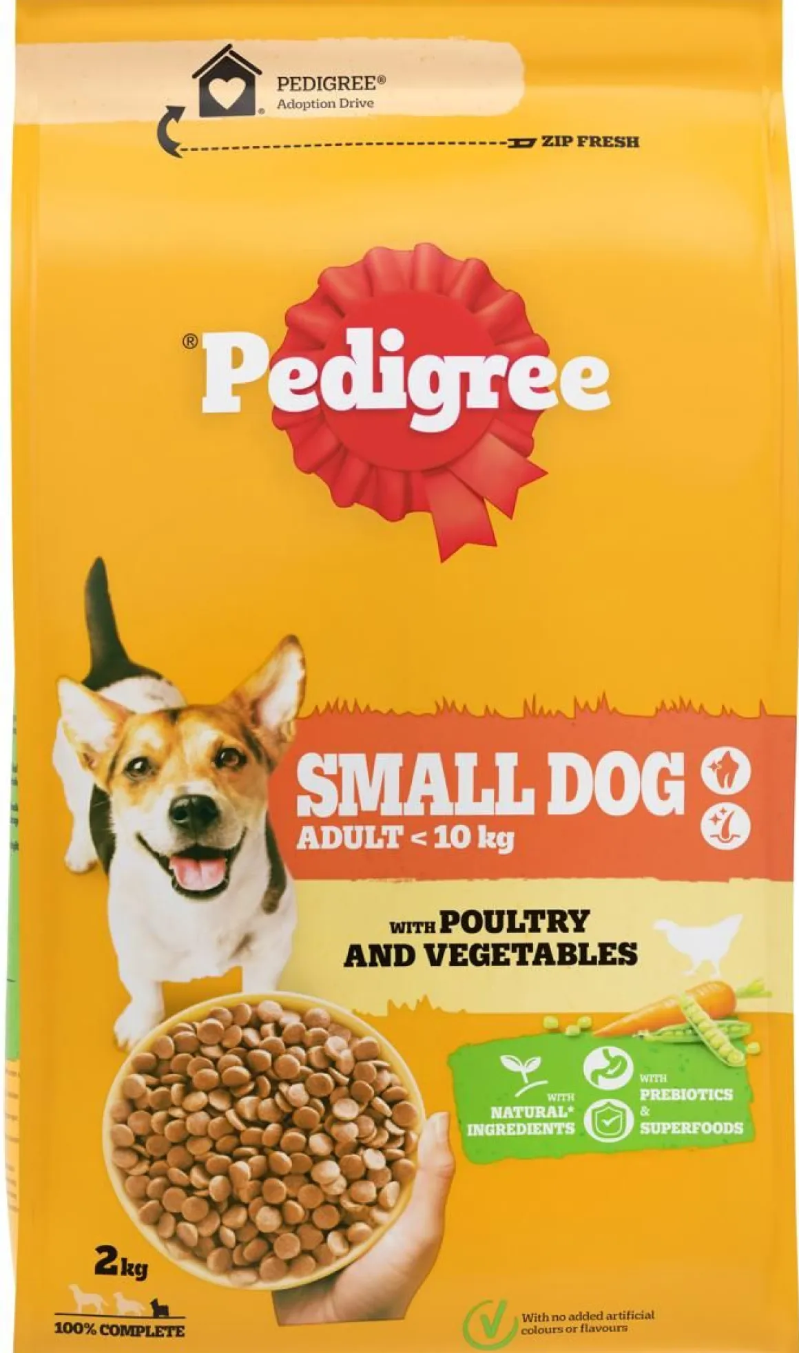 PEDIGREE MINI <10KG SIIPIKARJAA JA KASVIKSIA 2 KG