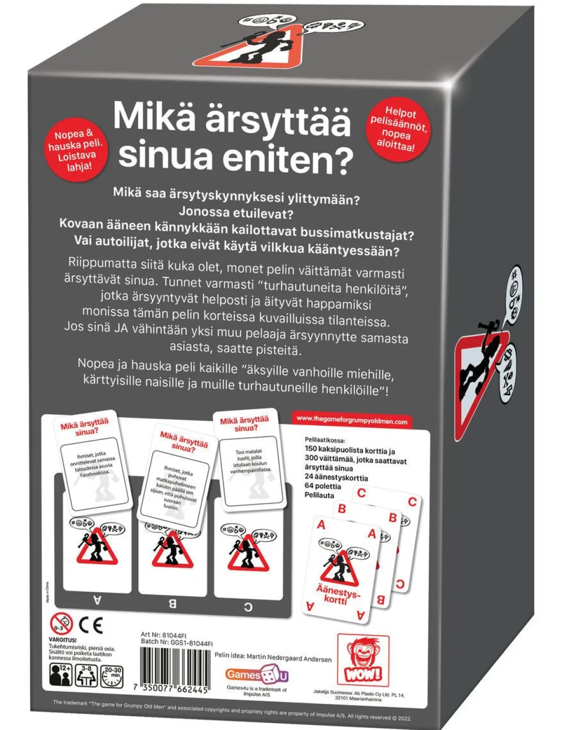 PELI ÄKSYILLE VANHOILLE MIEHILLE