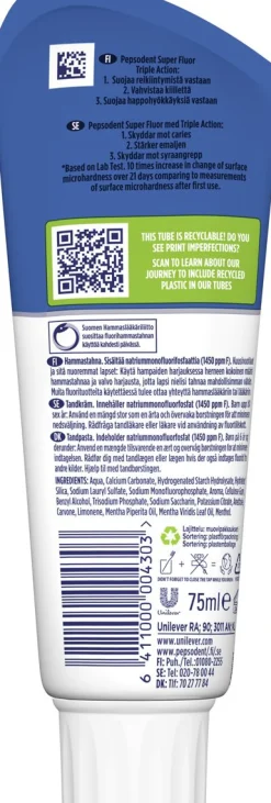 PEPSODENT SUPER FLUOR PYSTYTUUBI 75 ML