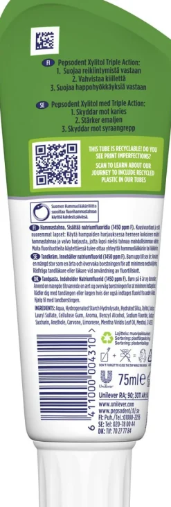 PEPSODENT XYLITOL PYSTYTUUBI 75 ML
