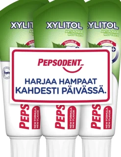 PEPSODENT HAMMASTAHNA XYLITOL 3-PACK PYSTYTUUBI 225 ML