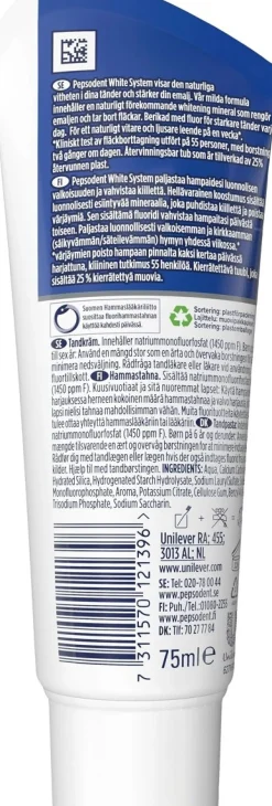 PEPSODENT WHITE SYSTEM PYSTYTUUBI 75 ML