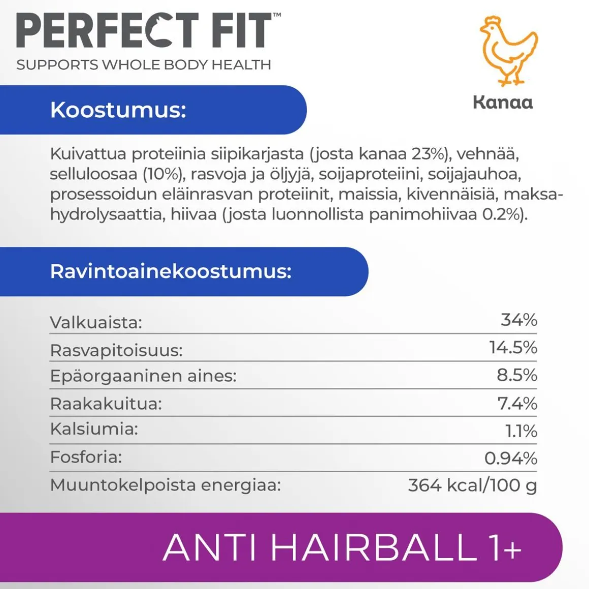 PERFECT FIT ANTIHAIRBALL KANAA 750 G