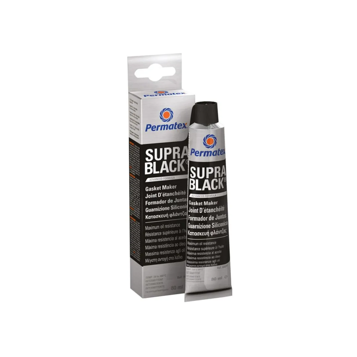 PERMATEX SUPRA BLACK TIIVISTESILIKONI 80 ML