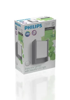 PHILIPS ARBOUR ULKOSEINÄVALAISIN ANTRASIITTI 6W 230V IP44 ALUMI
