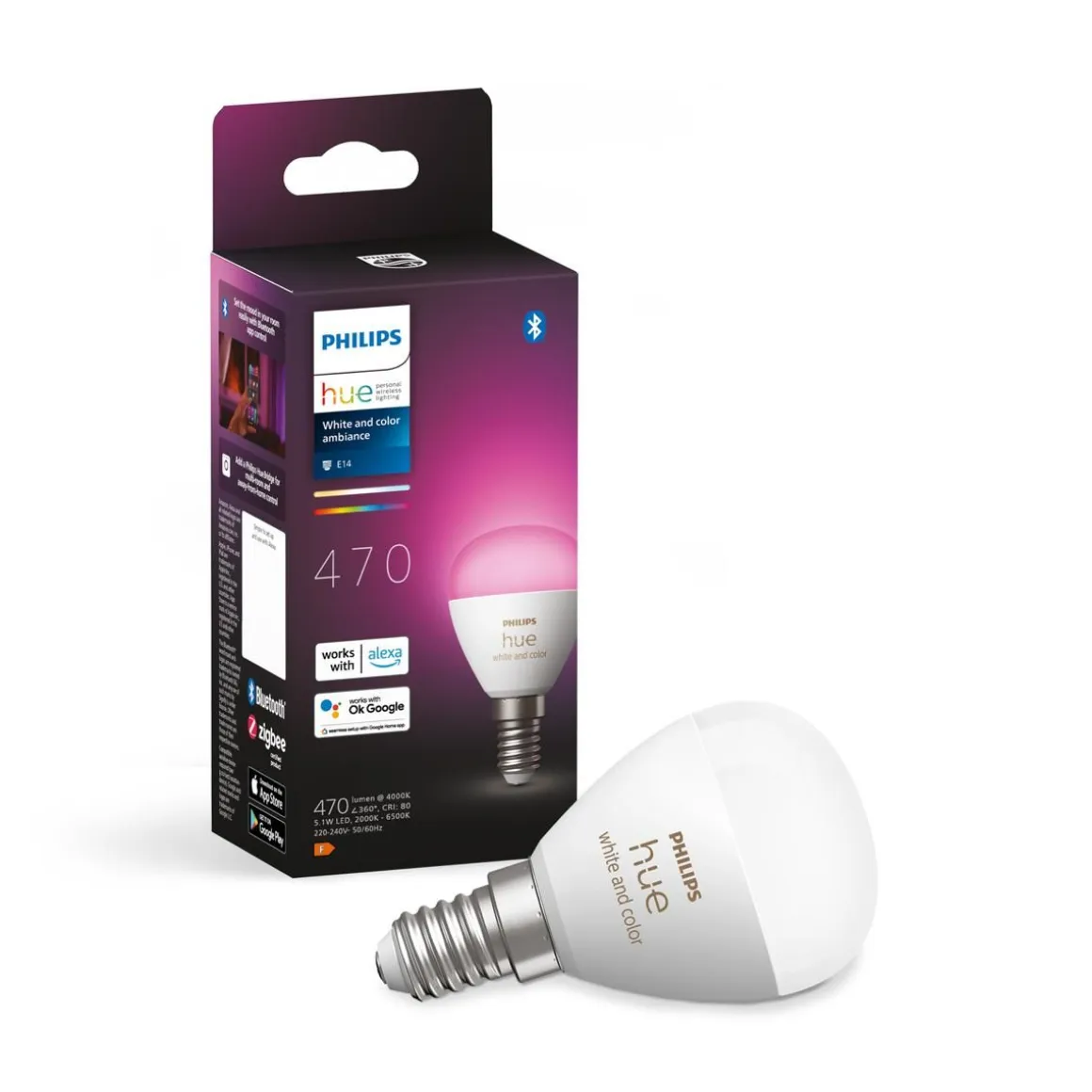 PHILIPS HUE ÄLYLAMPPU WCA 40W E14 2000-6500K (RGB)