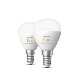 PHILIPS HUE ÄLYLAMPPU WHITE AMBIANCE 40W E14 2200-6500K 2 KPL