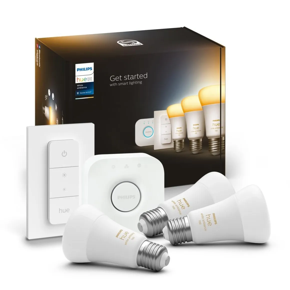PHILIPS HUE WA ALOITUSPAKKAUS 8W A60 E27 3KPL 800L 2200-6500K