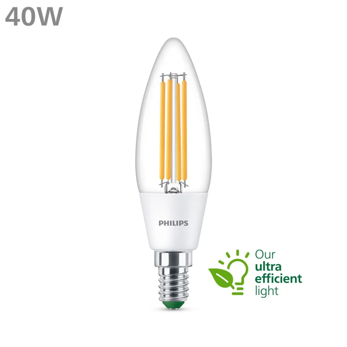 PHILIPS LED-KYNTTILÄLAMPPU ULTRA EFFICIENT 2,3W 485LM E14 4000K
