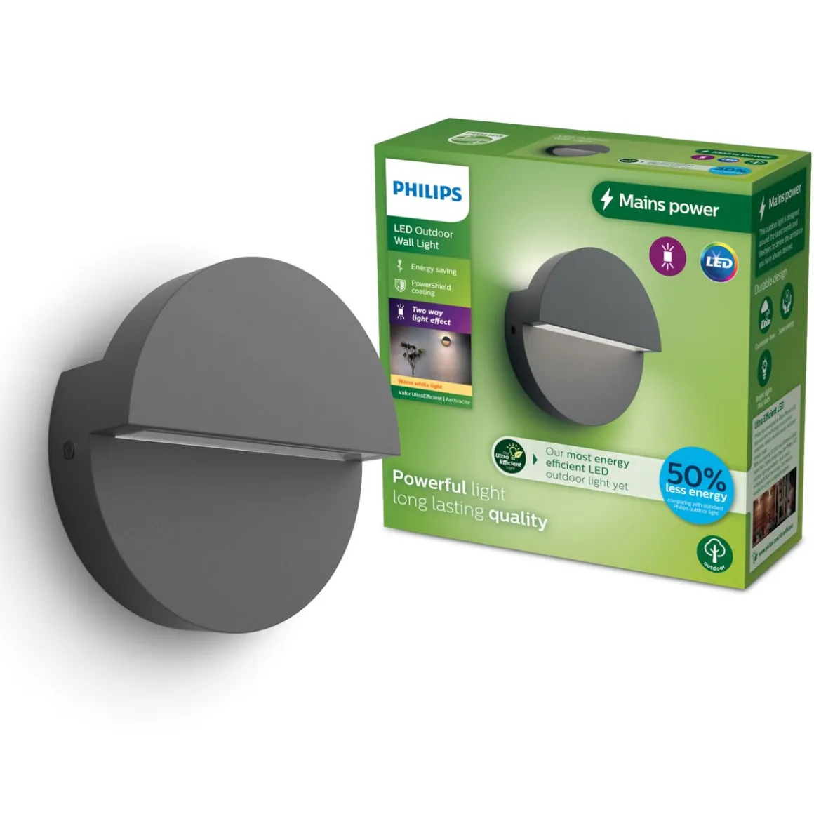 PHILIPS VALOR ULTRA EFFICIENT 2X 4,3W 27K ANTRASIITTI