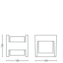 PHILIPS ARBOUR ULKOSEINÄVALAISIN ANTRASIITTI 2X4.5W IP44 2700K