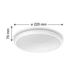 PHILIPS DORIS KATTOVALAISIN VALKOINEN 6W 27K IP44 600L 2700K