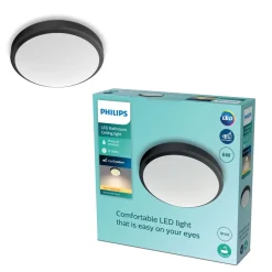 PHILIPS DORIS KATTOVALAISIN MUSTA 6W 27K IP44 600L 2700K