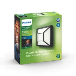 PHILIPS DROSERA ULKOSEINÄVALAISIN MUSTA 12W 176V IP44 2700K