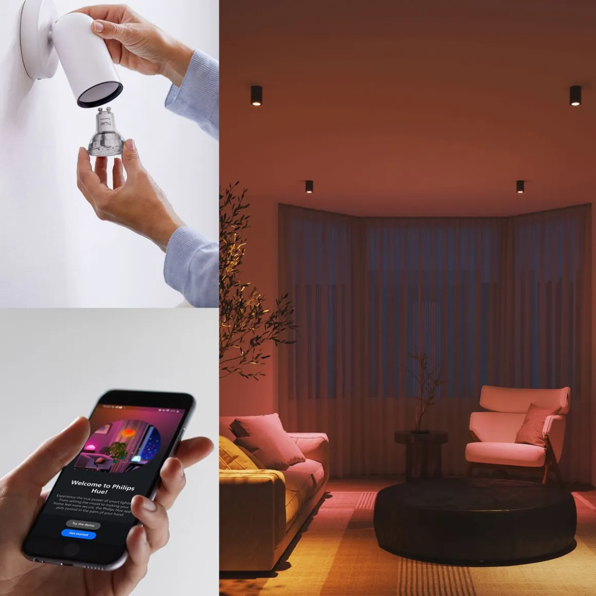 PHILIPS HUE WCA KOHDELAMPPU GU10