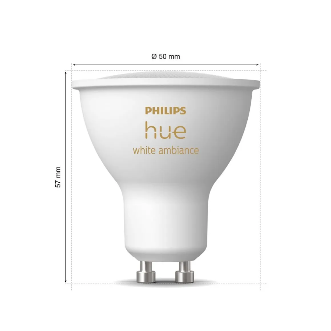 PHILIPS HUE WHITE AMBIANCE ÄLYLAMPPU 4.3W GU10 250L 2200-6500K
