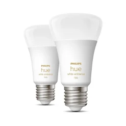 PHILIPS HUE WHITE AMBIANCE ÄLYLAMPPU 8W A60 E27 2KPL 800L 2200