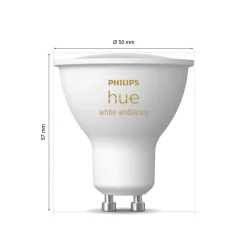 PHILIPS HUE WHITE AMBIANCE ÄLYLAMPPU 4.3W GU10 2KPL 250L 2200-
