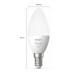 PHILIPS HUE WHITE ÄLYLAMPPU 5.5W B39 E14 2KPL 470L 2700K