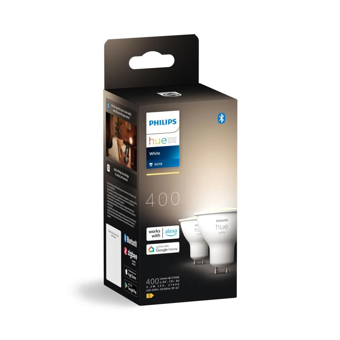 PHILIPS HUE WHITE ÄLYLAMPPU 5.2W GU10 400L 2700K