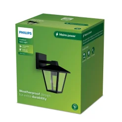 PHILIPS KINNO ULKOSEINÄVALAISIN MAX 25W E27 MUSTA