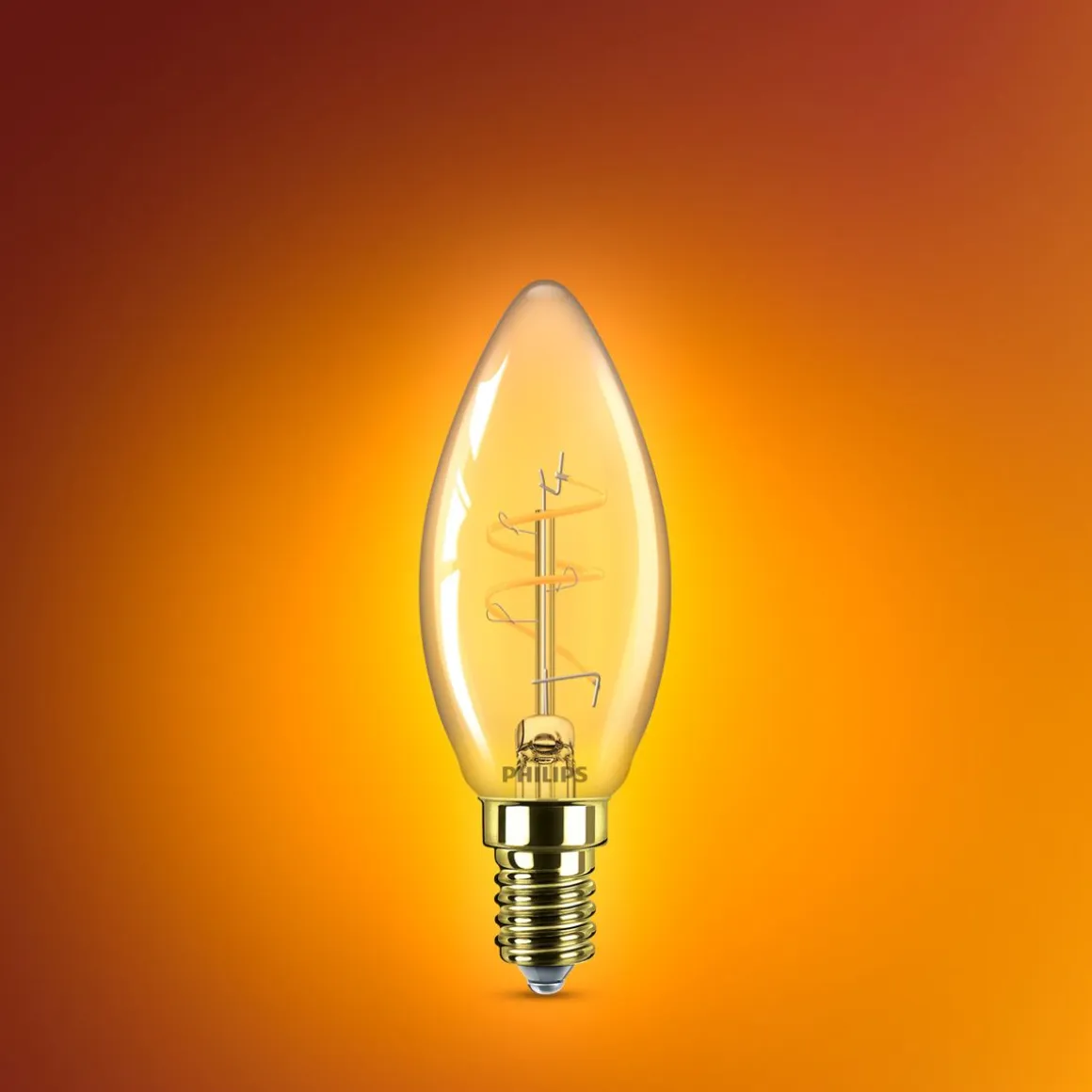 PHILIPS LED KYNTTILÄLAMPPU 15W B35 E14 AMBER 1800K HIMMENNYS