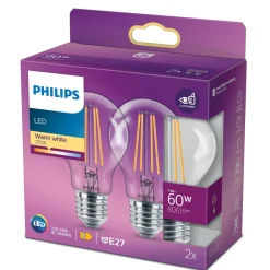 PHILIPS LED-LAMPPU 60W A60 E27 KIRKAS 2KPL 806L 2700K