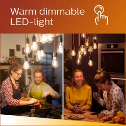 PHILIPS LED-LAMPPU 40W B35 E14 HUURRE 470L 2200-2700K