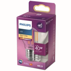 PHILIPS LED-LAMPPU 40W E27 P45 KIRKAS 470L 2700K