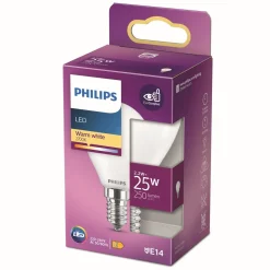 PHILIPS LED-LAMPPU 25W P45 E14 HUURRE 250L 2700K