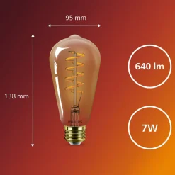 PHILIPS LED-LAMPPU 7W ST64 E27 2200-2700K