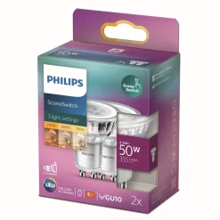 PHILIPS LED SPOTTILAMPPU SCENESWITCH 50W GU10 2KPL 355L 2200