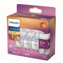 PHILIPS LED SPOTTILAMPPU 35W GU10 HIMMENNETTÄVÄ 3KPL 230L 2200-