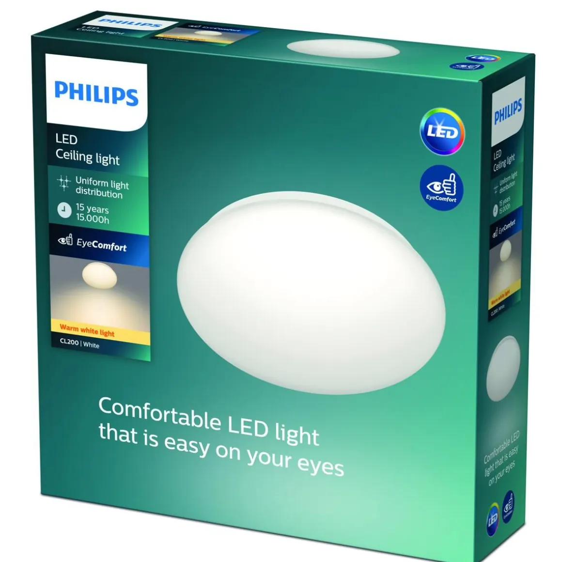 PHILIPS MOIRE KATTOVALAISIN 6W 2700K PYÖREÄ VALKOINEN