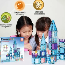 PICASSOTILES MAGNETIC ICE WINTER THEME SET W 2CHARACTERS 72 PCS