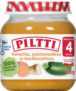 PILTTI BATAATTIA, PALSTERNAKKAA JA KESÄKURPITSAA LUOMU LASTENAT 125 G