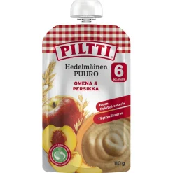 PILTTI HEDELMÄINEN PUURO OMENA-PERSIKKA 6KK ANNOSPUSSI 110 G