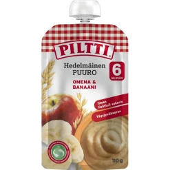 PILTTI HEDELMÄINEN PUURO OMENA-BANAANI 6KK ANNOSPUSSI 110 G