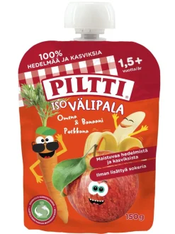 PILTTI ISO VÄLIPALA OMENA-BANAANI- PORKKANA 2+V ANNOSPUSSI 150 G